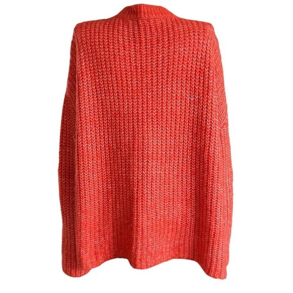 Zara Knit Oversized Relaxed Fit Round Neck Long Sleeve Pullover Sweater Sz L - Picture 3 of 11